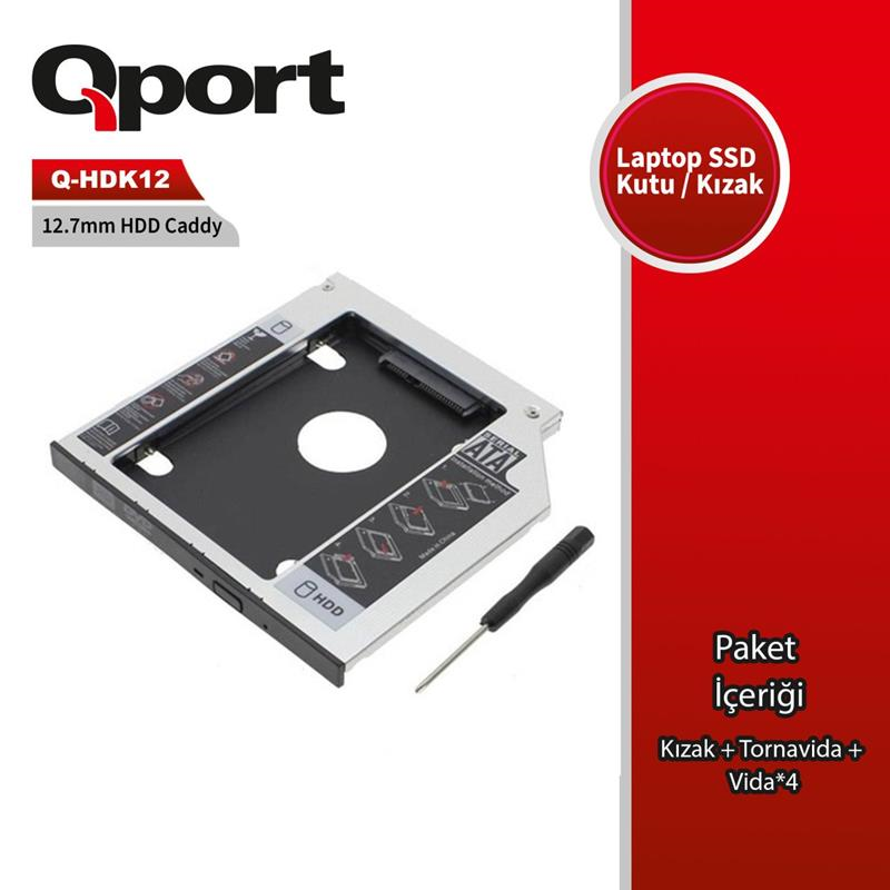 QPORT Q-HDK12 SATA TO SATA 12.7mm NOTEBOOK EXTRA HDD YUVASI