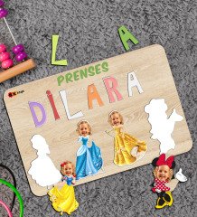 BK Toys Çocuklara Özel Prenses Konseptli Ahşap Eğitici Yapboz Puzzle