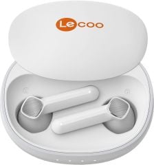 Lenovo Lecoo EW305 Bluetooth 5.1 ENC IPX5 49.5g Spor, Ev, Ofis için 400mAh HiFi TWS Gürültü Önleme Özellikli Sıvıya Karşı Dayanıklı Geniş Uyumlu Stereo Kablosuz Mikrofonlu Kulak İçi Kulaklık Beyaz