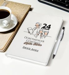 BK Gift Kişiye Özel İsimli Öğretmenler Günü Tasarımlı Defter, Tükenmez Kalem, Kupa ve Mousepad Hediye Seti - 2, Öğretmene Hediye, Öğretmenler Günü