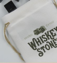 BK Gift Whiskey Stones Tasarımlı Özel Kesesinde 12’li Doğal Granit Viski Soğutma Taşı Seti - Model 2