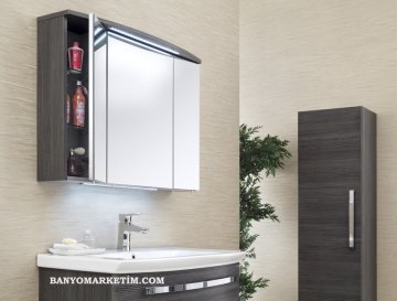 Orka Urla 110 Banyo Dolabı + Boy Dolabı 40 Gri (Boy Dolabı DAHİLDİR)