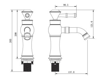 Orka Topkapı Lavabo Bataryası TP 1462 R  Roz