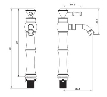 Orka Topkapı Lavabo Bataryası Yüksek Tip TP 1463 R Roz