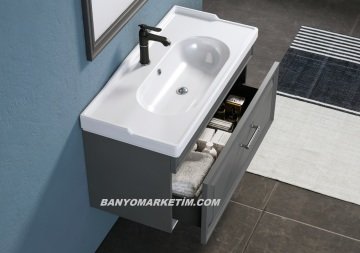 Orka Design 85 Banyo Dolabı Cappucino ( Boy Dolabı Hariçtir )