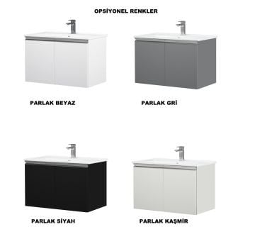 Orka Terme 100 Banyo Dolabı + Boy Dolabı 35 Siyah (Boy Dolabı Dahildir)