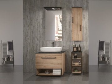 Orka Knidos 70 Banyo Dolabı Legnano (Beyaz Lavabolu) ( Boy Dolapları Hariçtir )