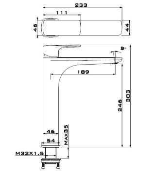 Orka Zeugma Yüksek Tip Lavabo Bataryası ZGM 2570 GR Grı