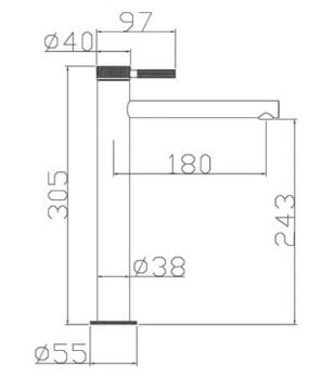 Orka Slim Lavabo Bataryası Yüksek Tip SLM 7601 GW Beyaz