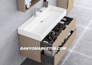 Orka Malta 100 Banyo Dolabı (Büyüteçli Led Aynalı) + Boy Dolabı 40 Antrasit (Boy Dolabı Dahildir 1Ad.)