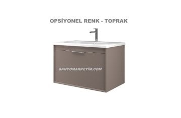 Orka Clay 100 Banyo Dolabı + Boy Dolabı 40 Toprak (Boy Dolabı Dahildir)