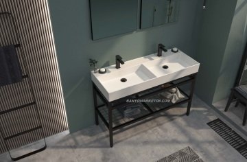 Orka Capetown 120 Banyo Dolabı Beyaz Lavabolu