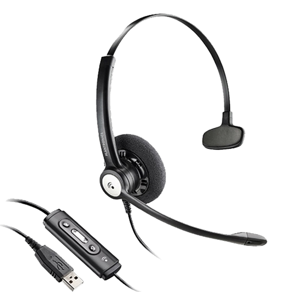 Plantronics ENTERA HW111N-USB E&A Tek Taraflı Taçlı Kulaklık