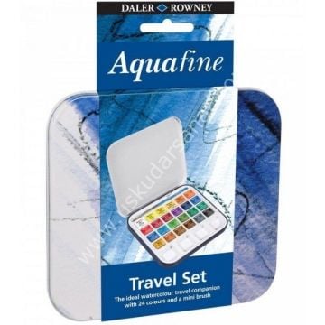 Daler Rowney Aquafine Tablet 1/2 Suluboya Travel Set 24 Renk