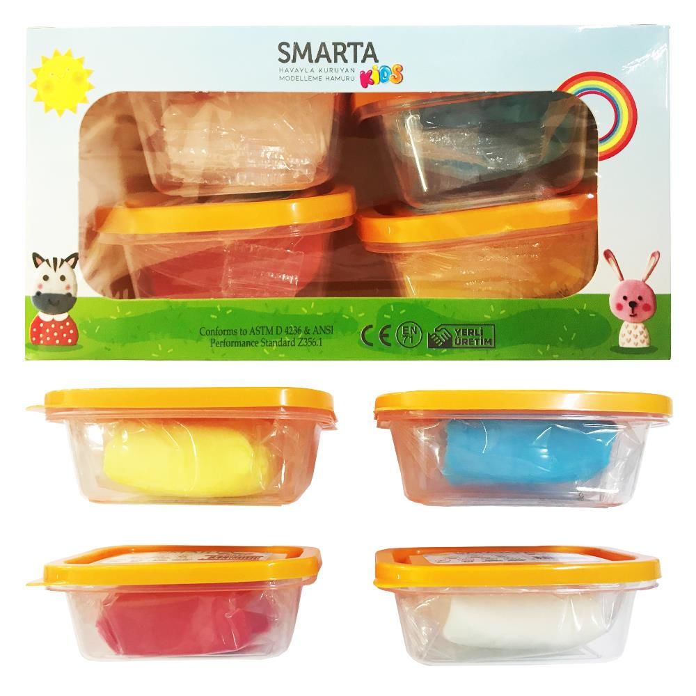 Smarta Kids Hava İle Kuruyan Modelleme Hamuru 4 lü Set