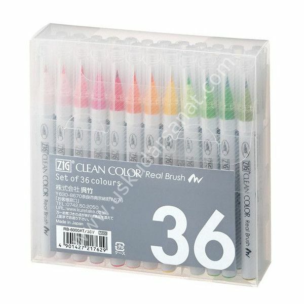 Zig Clean Color Real Brush- Fırça Kalem Set 36 Lı