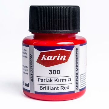 Karin Akrilik Mürekkep 45ml 300 Parlak Kırmızı