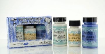 Cadence Very Chalky Home Decor Set 2 Renk 90ml+50ml Wax Eskimiş Byaz-Gece Mavisi