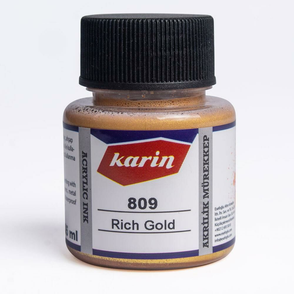 Karin Akrilik Mürekkep 45ml 809 Rich Gold