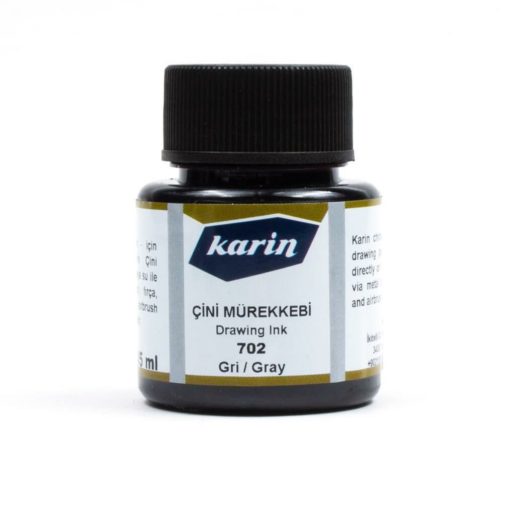 Karin Çini Mürekkebi 45ml 702 Gri