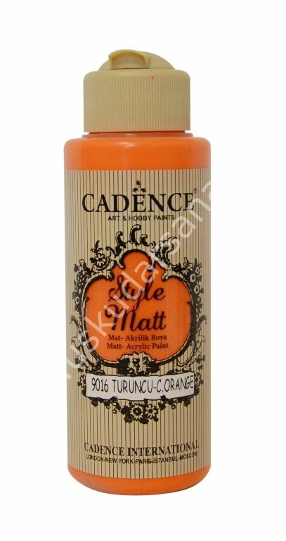 Cadence Style Matt Akrilik Boya 120ml 9016 Turuncu Captive Orange
