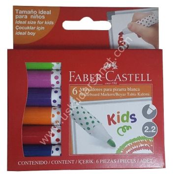 Faber Castell 6 lı Beyaz Tahtakalemi Set