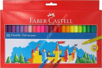 Faber Castell 50 renk Keçeli Kalem Seti Karton Kutu