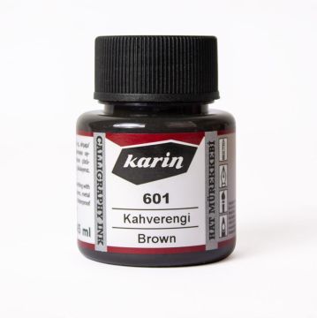 Karin Hat Mürekkebi 45ml Kahverengi 601