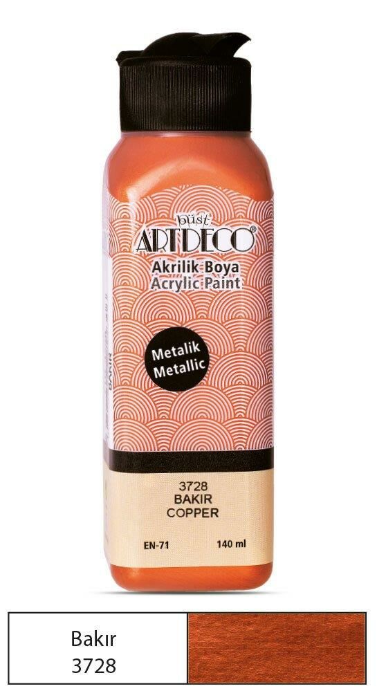 Artdeco Metalik Akrilik Boya 140 ml 3728 BAKIR