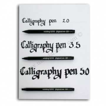 Edding 1255-Kaligrafi Kalemi 5.0mm Düz Kesik Siyah