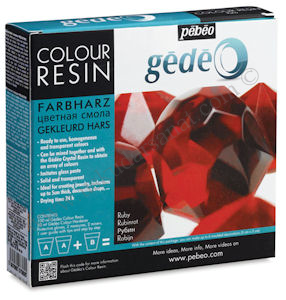 Pebeo Gedeo Colour Resin Ruby Kırmızı Renkli Reçine 150 ml. Kit