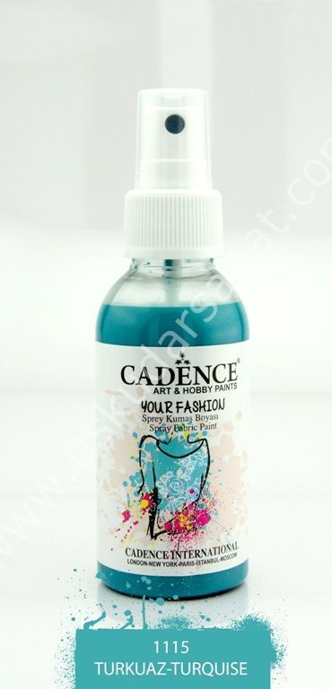 Cadence Your Fashion Sprey Kumaş Boyası 100ml 1115 Turkuaz