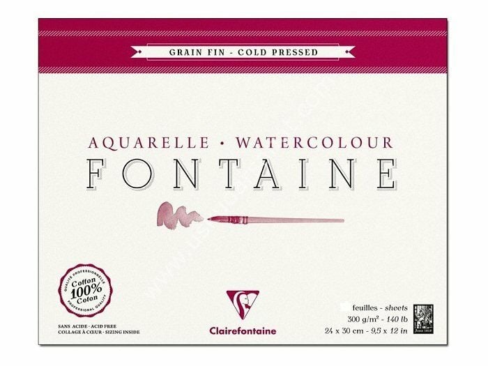 Clairefontaine Fontaine Orta Dokulu Suluboya Blok 30*40 300gr 10 Yaprak