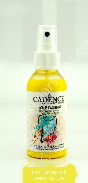 Cadence Your Fashion Sprey Kumaş Boyası 100ml 1101 Limon Sarı