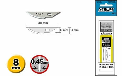 Olfa Kreuar Bisturi AK-4 Yedeği 5'li Paket KB4-R/5