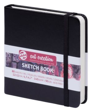 Art creation Sketch Book Eskiz Bloğu 12x12 140gr 80 Yaprak SİYAH