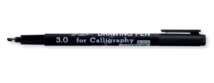 Snowman Yan Kesik Uçlu Kaligrafi ve Güzel Yazı Kalemi Siyah 3,0mm