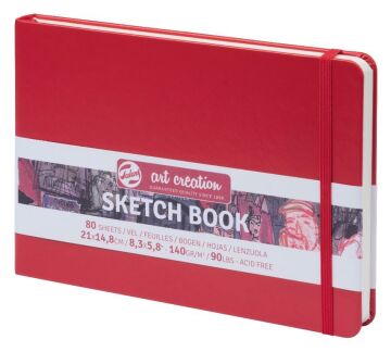 Art creation Sketch Book Eskiz Bloğu 21x14,8 140gr 80 Yaprak KIRMIZI