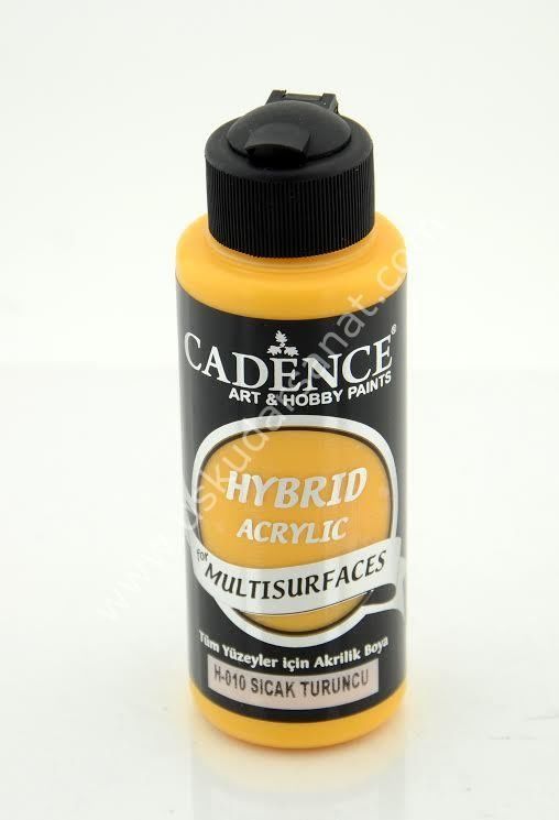 Cadence Hybrid Multisurfaces Akrilik Boya 120ml  H-010 SICAK TURUNCU