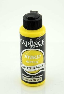 Cadence Hybrid Multisurfaces Akrilik Boya 120ml  H-08 LİMON SARI