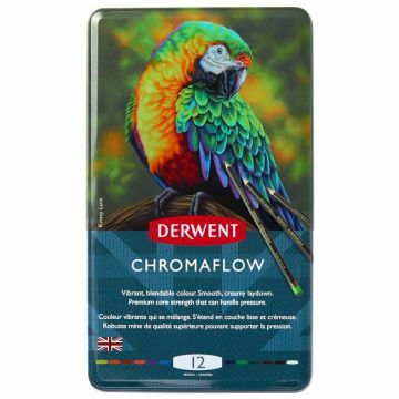 Derwent Chromaflow Kuruboya Kalem Seti 12 Renk