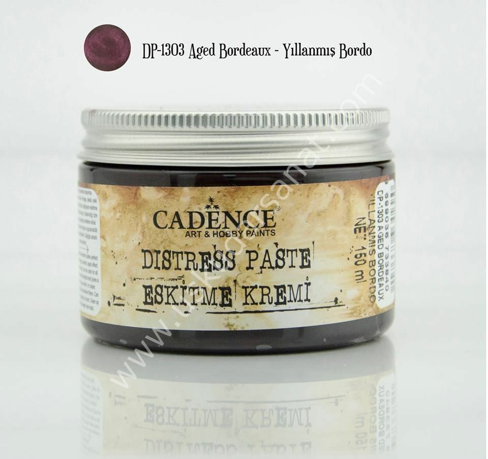 Cadence Distress Paste - Eskitme Kremi 150ml DP 1303 Aget Bordeaux- Yıllanmış Bordo