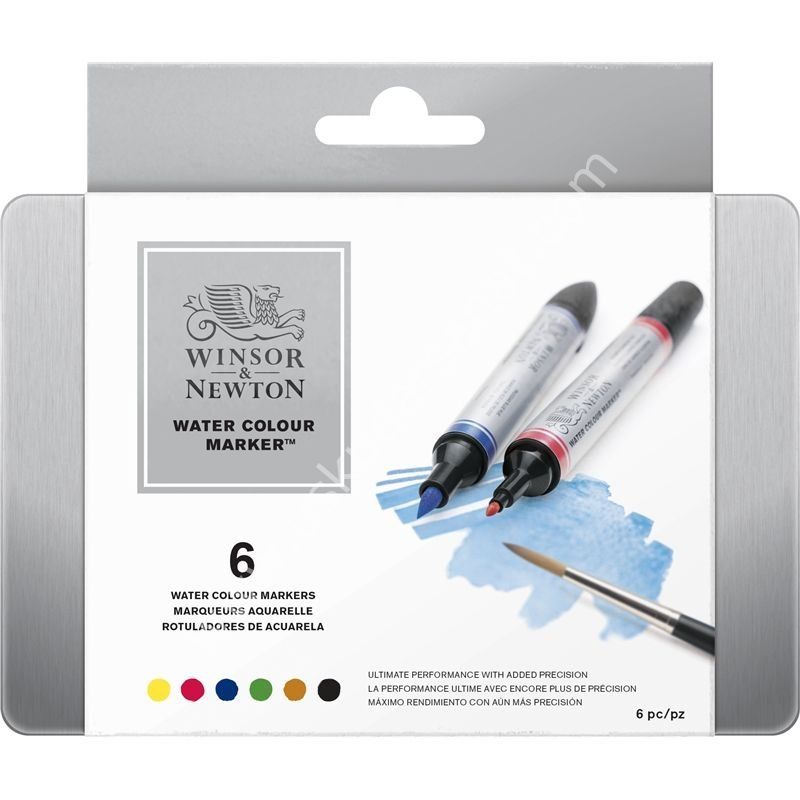 Winsor Newton WATER COLOUR MARKERS 6'LI SET BOX