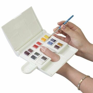 Winsor&Newton Cotman Compact Set 14lü Yarım Tablet Sulu Boya Seti