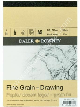 Daler Rowney Fine Grain-Drawing Eskiz Blok A5 120gr