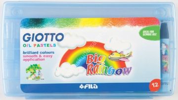 Giotto Big Rainbow - Yağlı Pastel 12 li Plastik Kutu