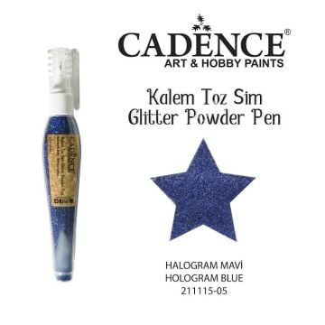 Cadence Kalem Toz Sim - Glitter Powder 10gr HOLOGRAM MAVİ-05
