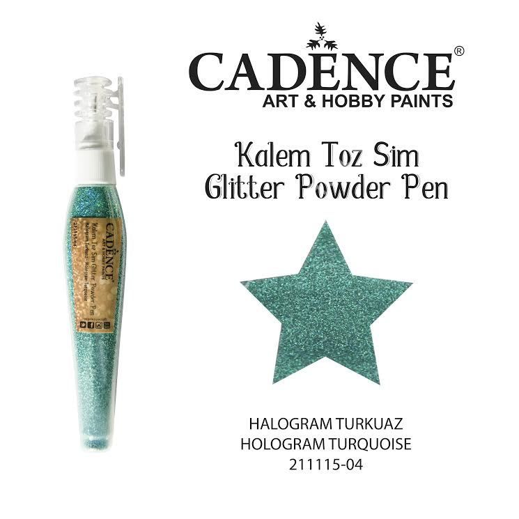Cadence Kalem Toz Sim - Glitter Powder 10gr HOLOGRAM TURKUAZ-04