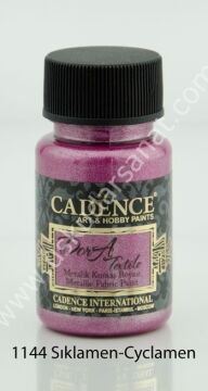 Cadence Dora Textile Metalik Kumaş Boyası 50ml 1144 Sıklamen-Cyclamen