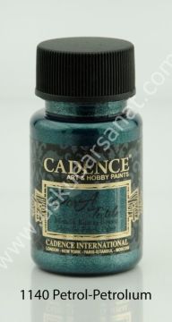 Cadence Dora Textile Metalik Kumaş Boyası 50ml 1140 Petrol-Petrolıum